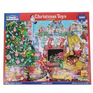 White Mountain Christmas Toys #1610 1000 Piece Puzzle Pre-Owned